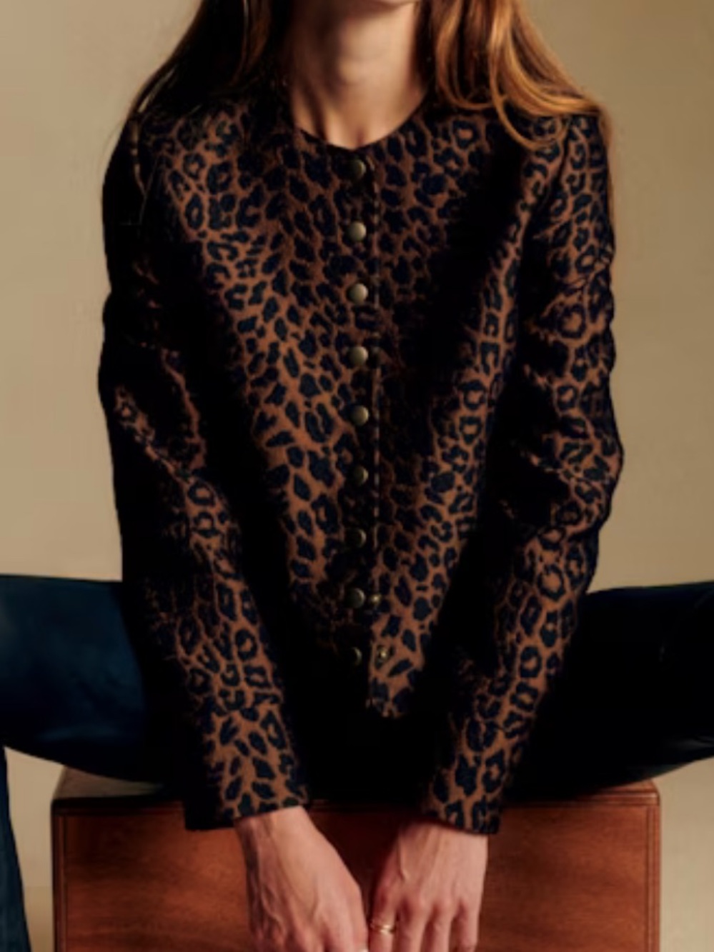 NWT Sezane Marlys Leopard Print Jacket